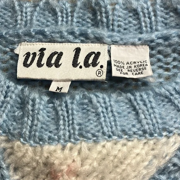 Via L. A. woman’s knit crew neck sweater. Size M - Picture 3 of 4